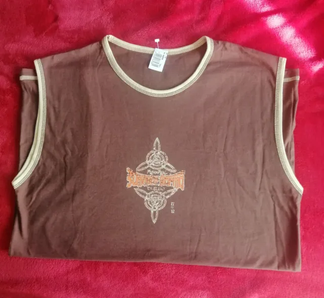 Camisetas sin mangas hombre marrón, Azul