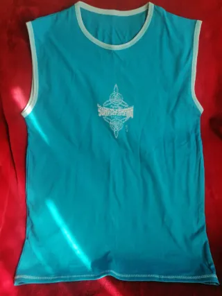 Camisetas sin mangas hombre marrón, Azul