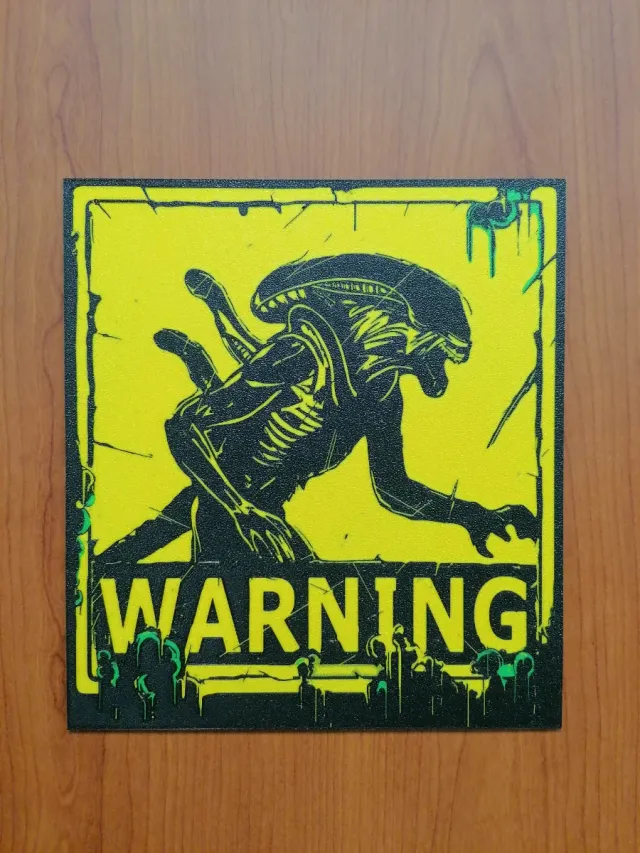 Panel Decorativo Warning