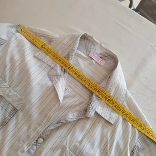 Camicia donna SARA C beige/grigio