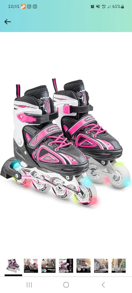 Patines en línea con luces LED