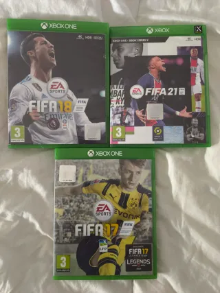 Lote FIFA Xbox One (FIFA 17, 18 y 21) 