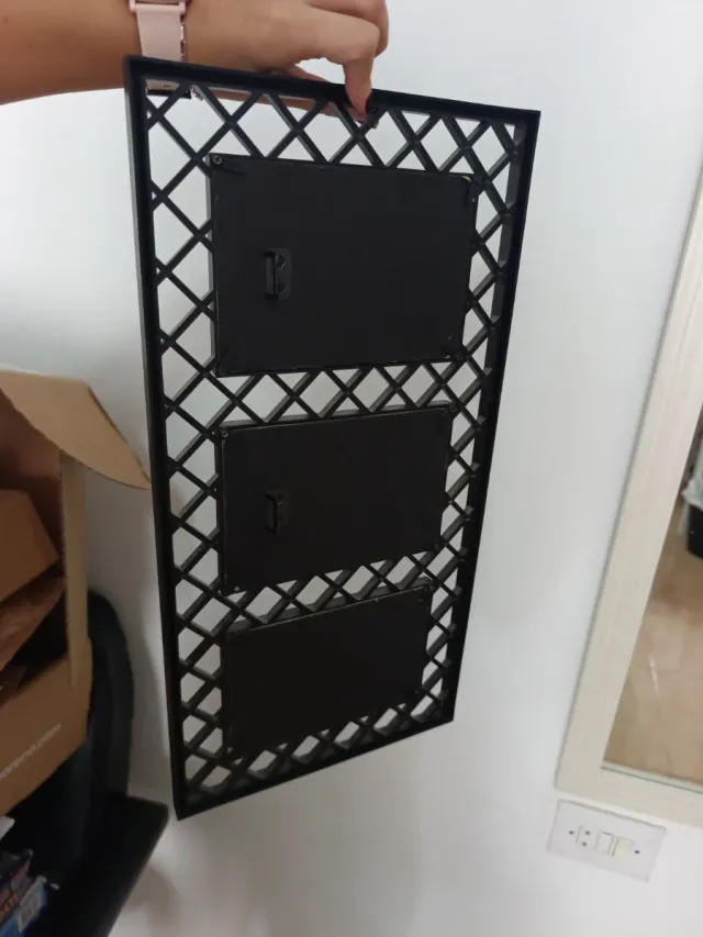 Marco de fotos negro para 3 fotos