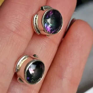 Pendientes Plata 925 Topacio Místico