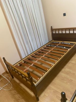 2 camas de madera 90 cm