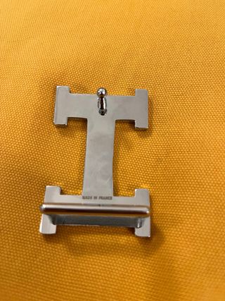 Fibbia cintura Hermes H Argento Originale
