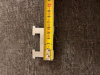 Fibbia cintura Hermes H Argento