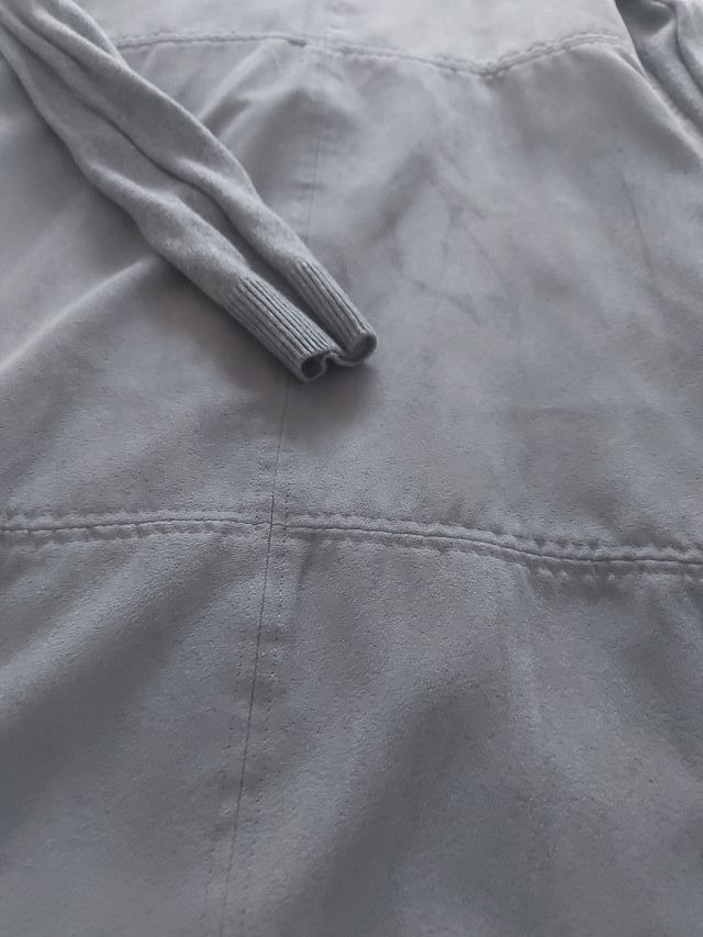 Vestido B&B punto y antelina gris