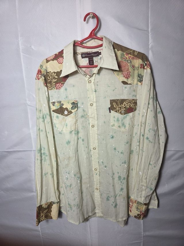 Camisa Ernest Hemingway Beige Multicolor