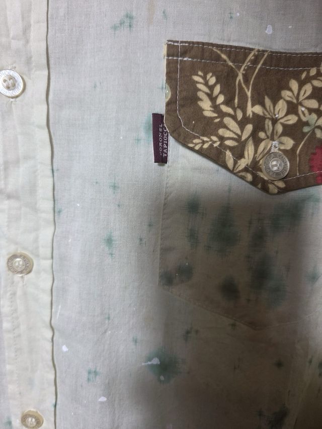 Camisa Ernest Hemingway Beige Multicolor