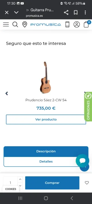 Guitarra Prudencio Saez 54 Flamenca