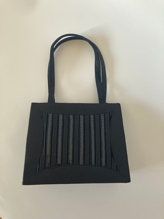 Bolso fiesta negro lentejuelas