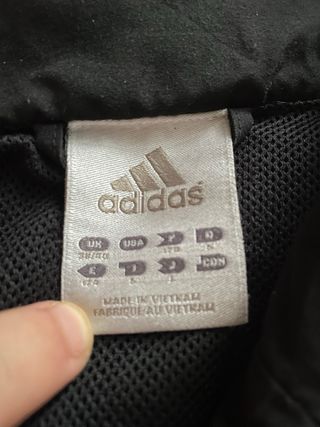 Adidas Chaqueta Vintage Negra Rayas Grises