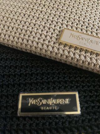 Neceser YSL Beauty Rafia Beige y Negro