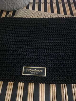 Neceser YSL Beauty Rafia Beige y Negro