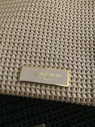 Neceser YSL Beauty Rafia Beige y Negro