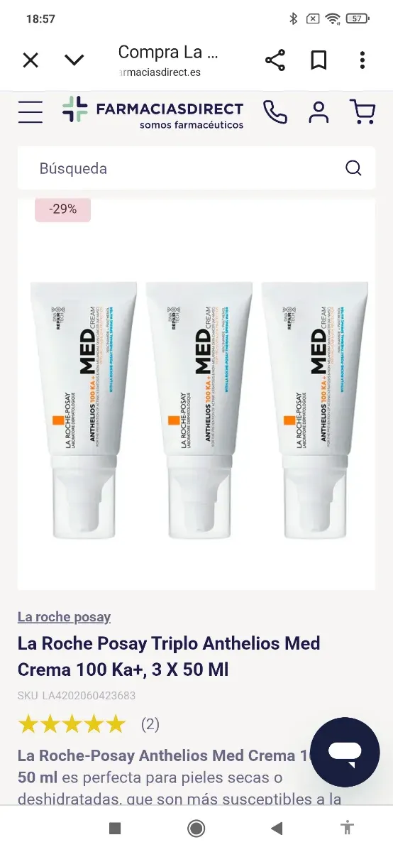 La Roche-Posay Anthelios Med Crema 100 Ka+