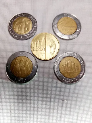 Lotto 5 monete San Marino 1984 1993