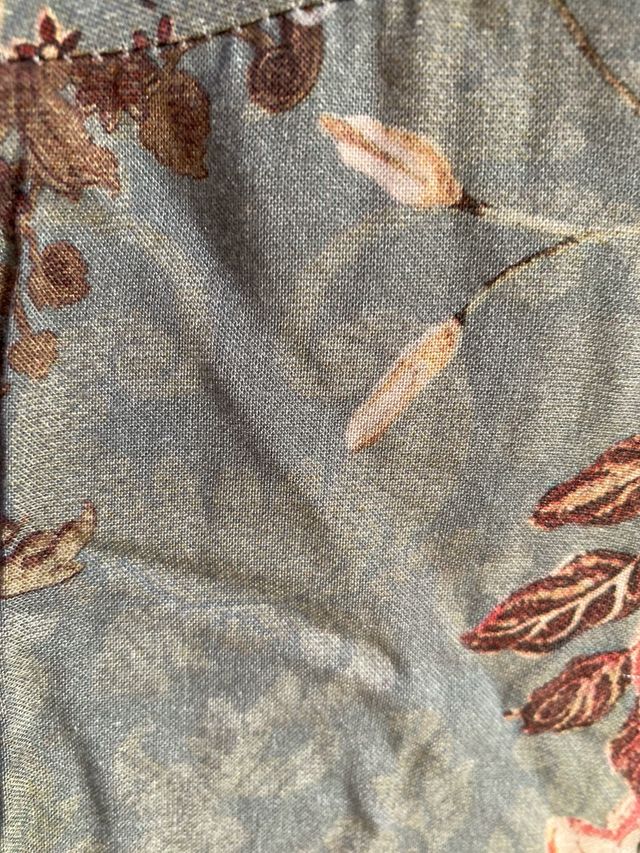 Vestido largo azul Dandara estampado floral