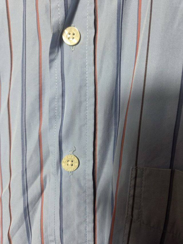 Camisa Armani Jeans Rayas Azul y Marrón
