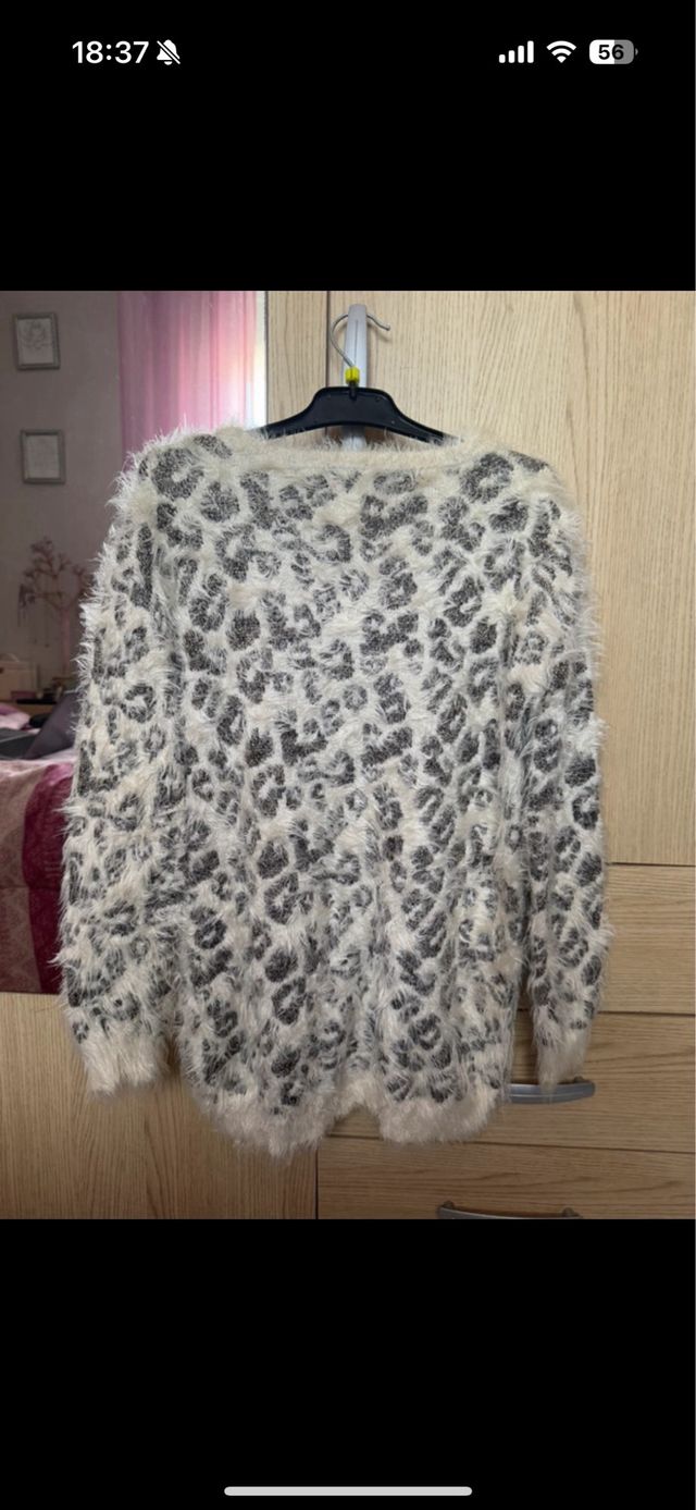 Jersey peludo estampado leopardo