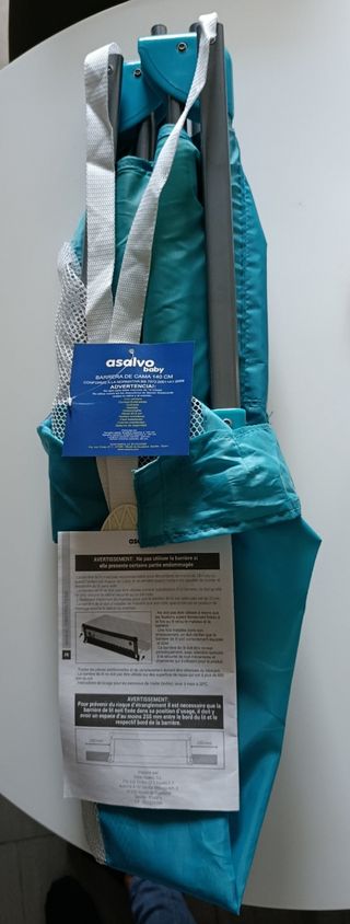 Barrera de Cama Asalvo Bebé Turquesa 140cm