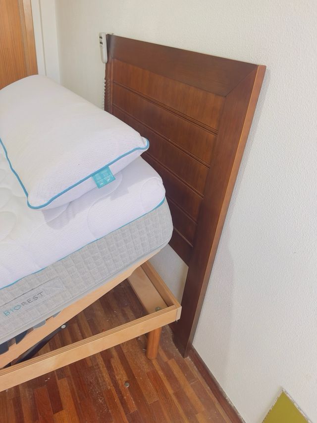 somier hidráulica beige y marrón