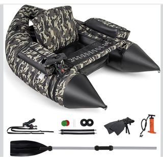 GOPLUS Barco de Pesca Inflable Camuflaje