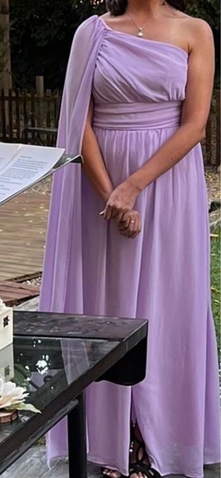 Vestido largo fiesta morado talla M