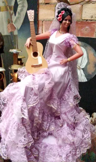 Muñeca Flamenca Antigua Grande Años 60