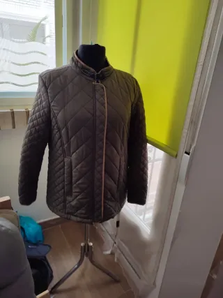 Chaqueta acolchada mujer T48 verde oliva