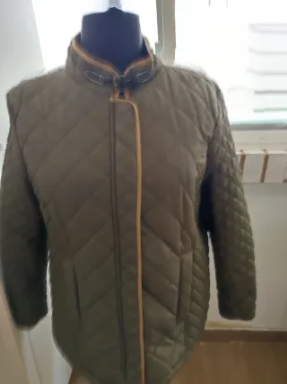 Chaqueta acolchada mujer T48 verde oliva