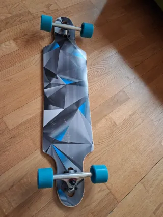 Patinete Skateboard Longboard Cups con ruedas azul