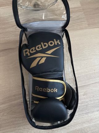 Guantes Boxeo Reebok Negros con Bolsa