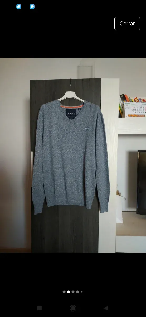 Jersey Superdry Gris Talla S