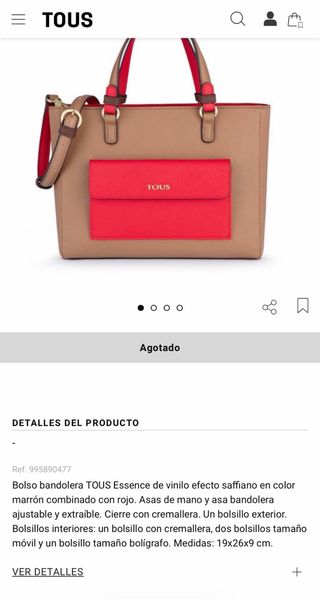 Bolso Tous Marrón y Rojo