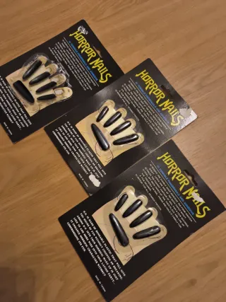 3 Paquetes Uñas Postizas Halloween Horror Nails