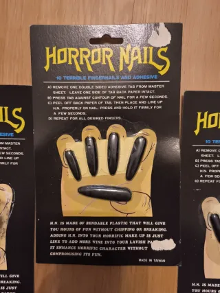 3 Paquetes Uñas Postizas Halloween Horror Nails