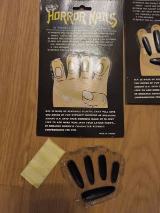 3 Paquetes Uñas Postizas Halloween Horror Nails