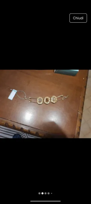 Bracciale donna oro con pietre marroni