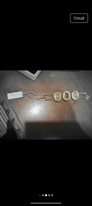 Bracciale donna oro con pietre marroni