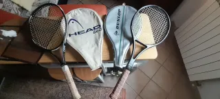 2 Racchette Tennis Vintage HEAD e Dunlop