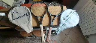 2 Racchette Tennis Vintage HEAD e Dunlop