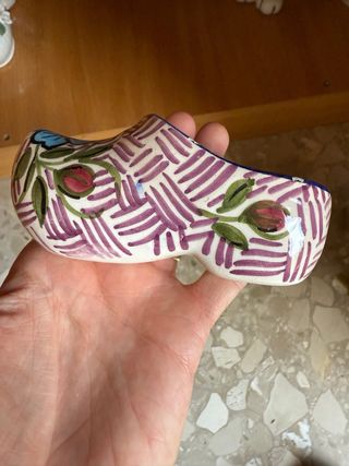 Zapato porcelana decorado flores