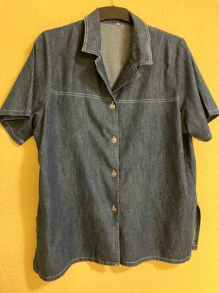 Camisa vaquera manga corta