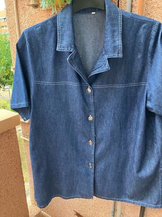 Camisa vaquera manga corta
