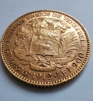 Moneda de oro Venezuela 