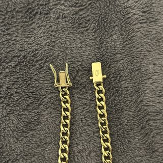Cadena Cubana Oro Laminado Hombre