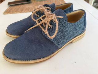 Zapatos niño comunión azul