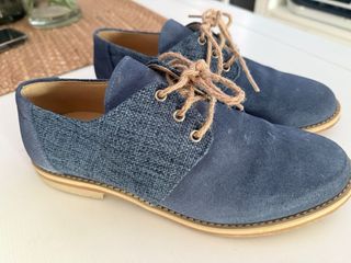Zapatos niño comunión azul
